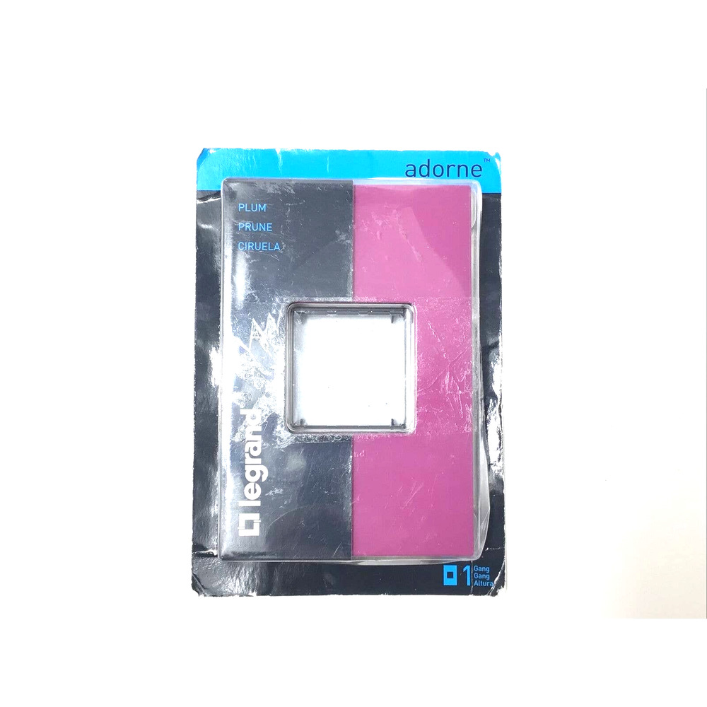LEGRAND ADORNE ONE SINGLE GANG WALL PLATE PLUM FINISH - Paintable -AWP1G2PL4
